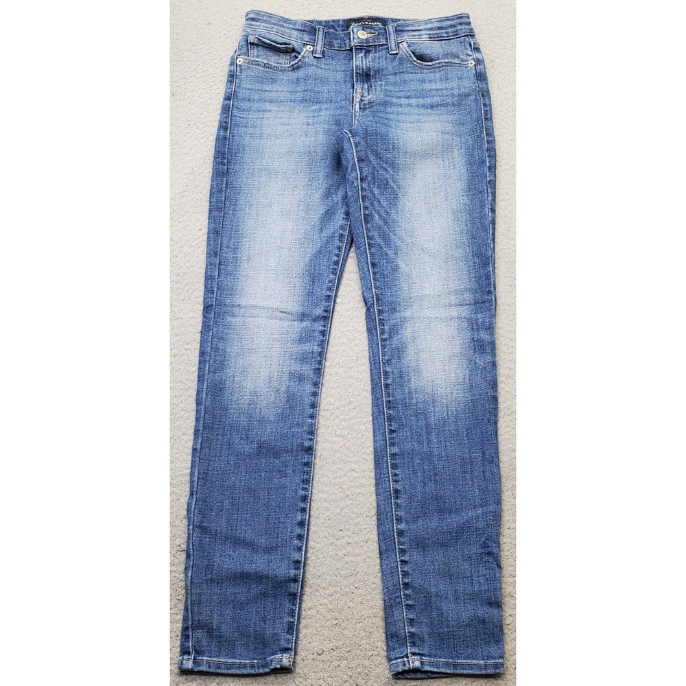 Lucky Brand Stella Skinny Jeans Womens 4/27 Blue Denim Medium Wash Streetwear